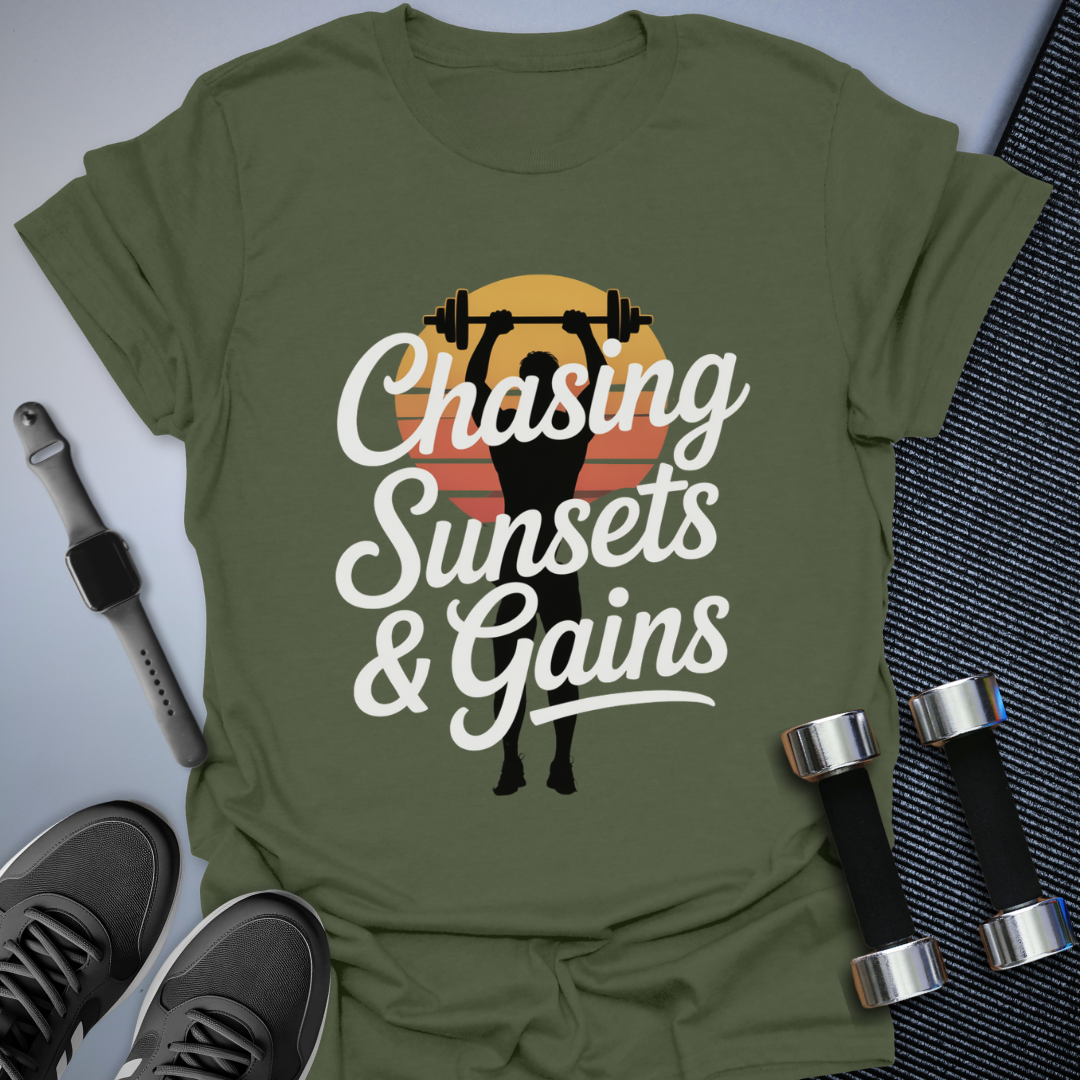 Chasing Sunsets & Gains T-Shirt
