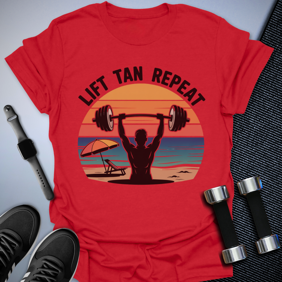 Lift Tan Repeat T-Shirt