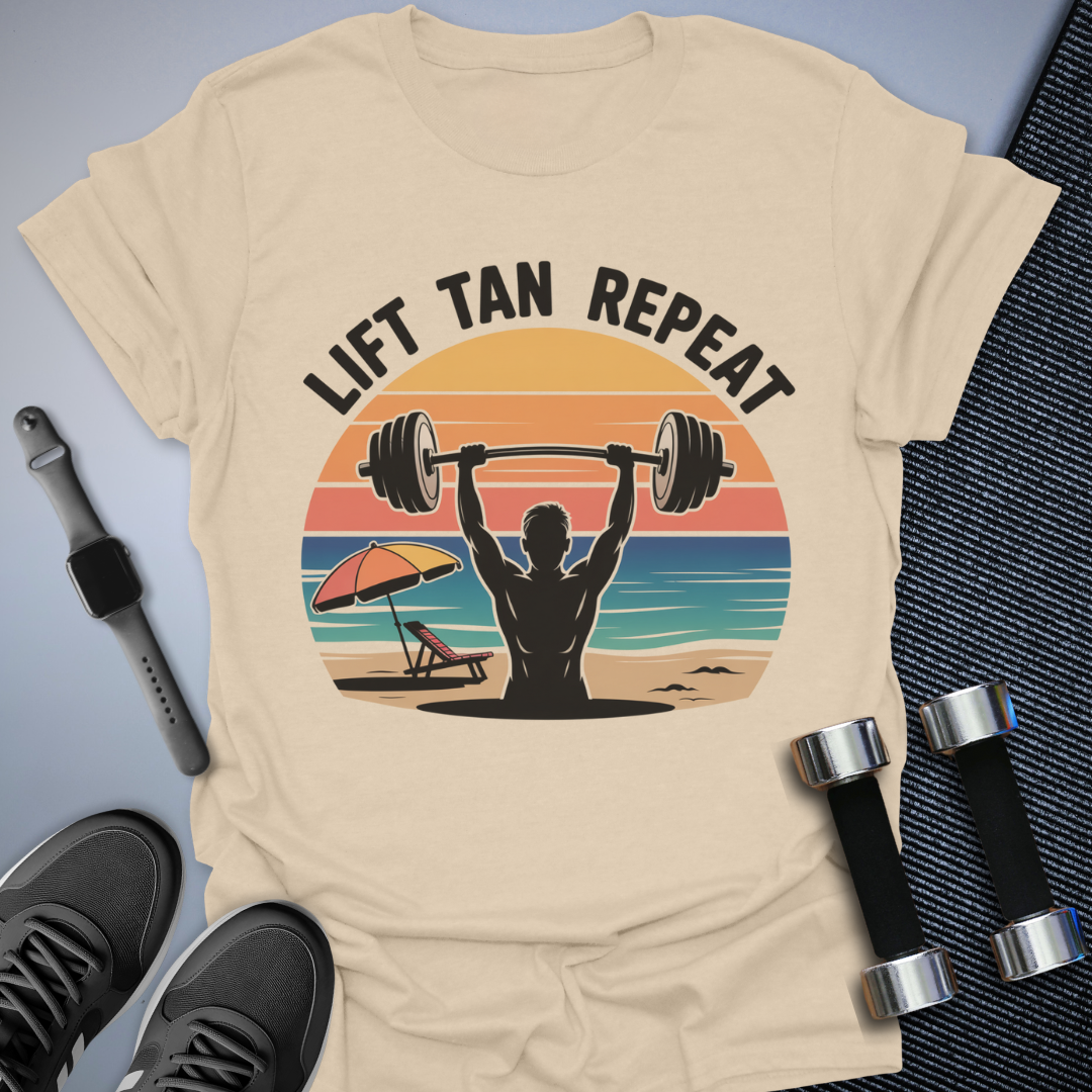Lift Tan Repeat T-Shirt