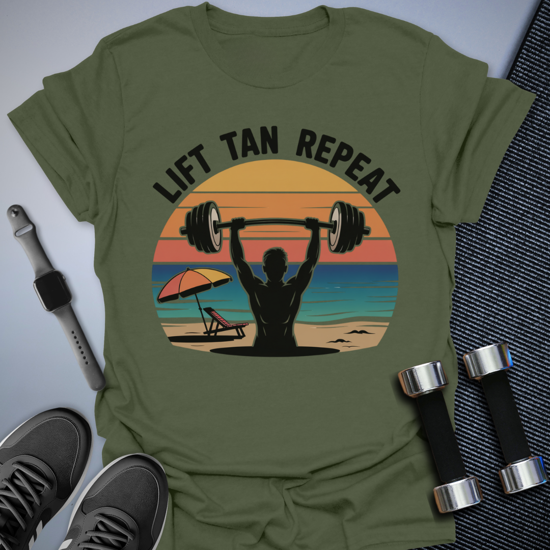 Lift Tan Repeat T-Shirt