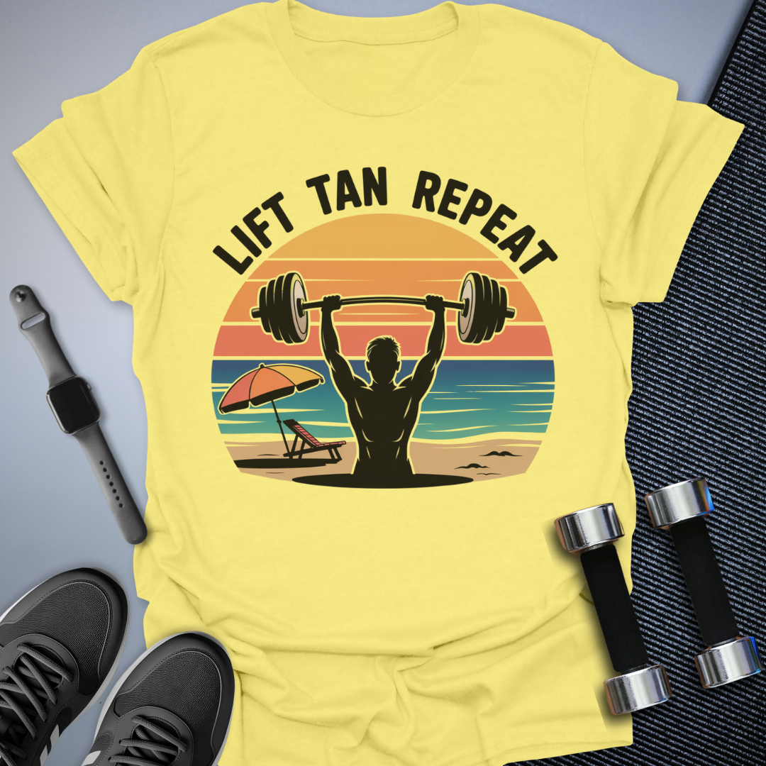 Lift Tan Repeat T-Shirt