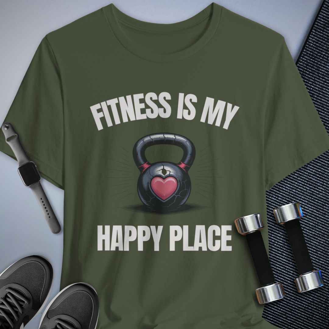 Printify T-Shirt Military Green / S Happy Place T-Shirt