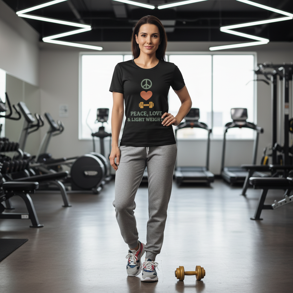 Printify T-Shirt Love & Light Weights T-Shirt