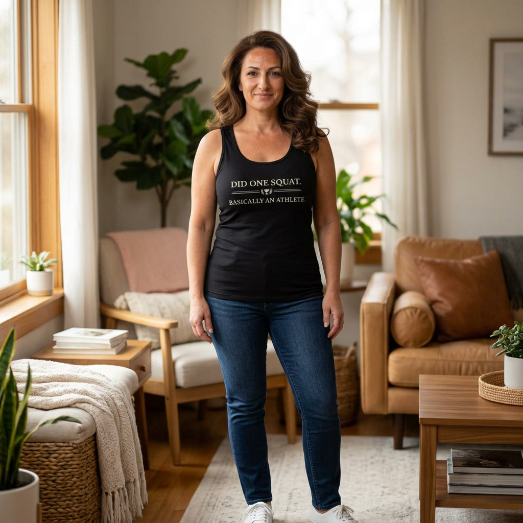 Printify Tank Top Basically An Athlete - Tank Top