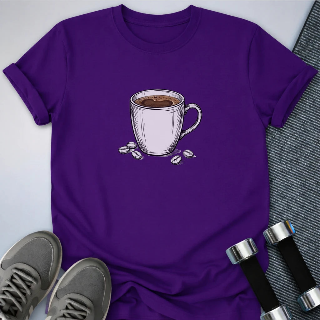 Printify T-Shirt S / Team Purple Coffee Please T-Shirt