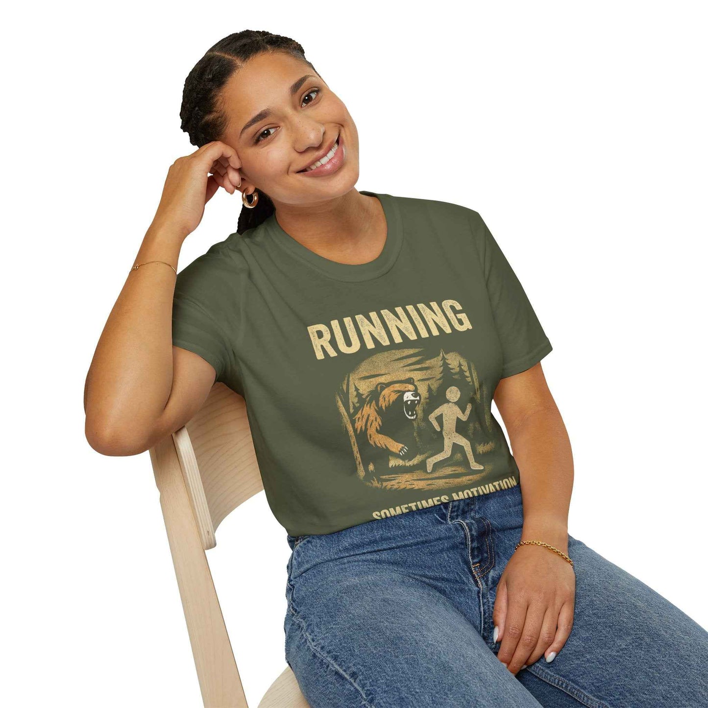 Printify T-Shirt Bear Chase Runners T-Shirt