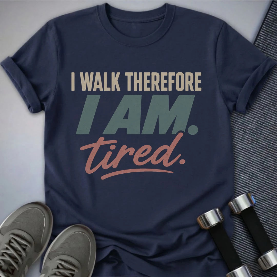Printify T-Shirt S / Navy I Walk T-Shirt