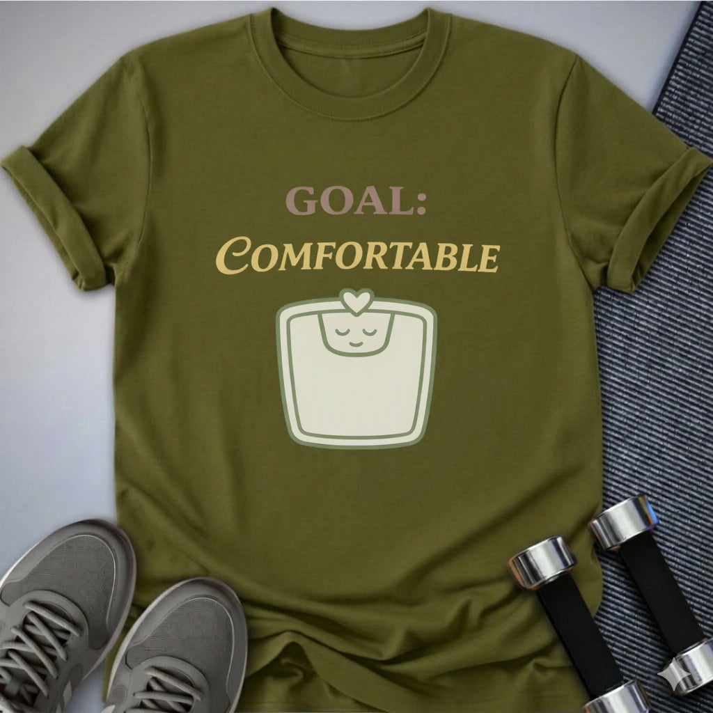 Printify T-Shirt Olive / S Comfortable Goals T-Shirt