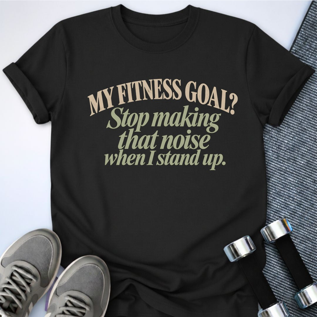 Printify T-Shirt Black / S Fitness Goal Humor T-Shirt