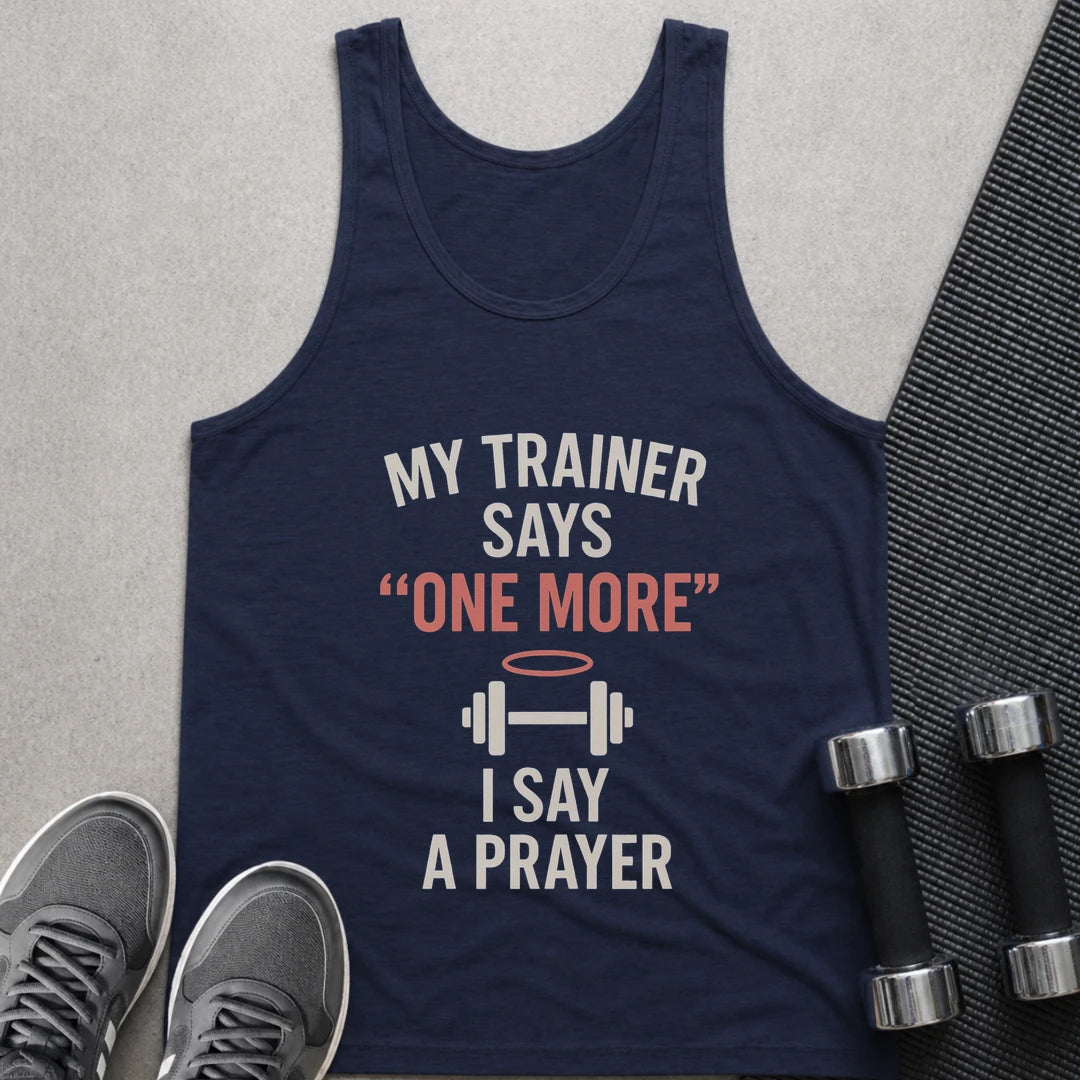 Printify Tank Top XS / Navy Just One More - Tank Top