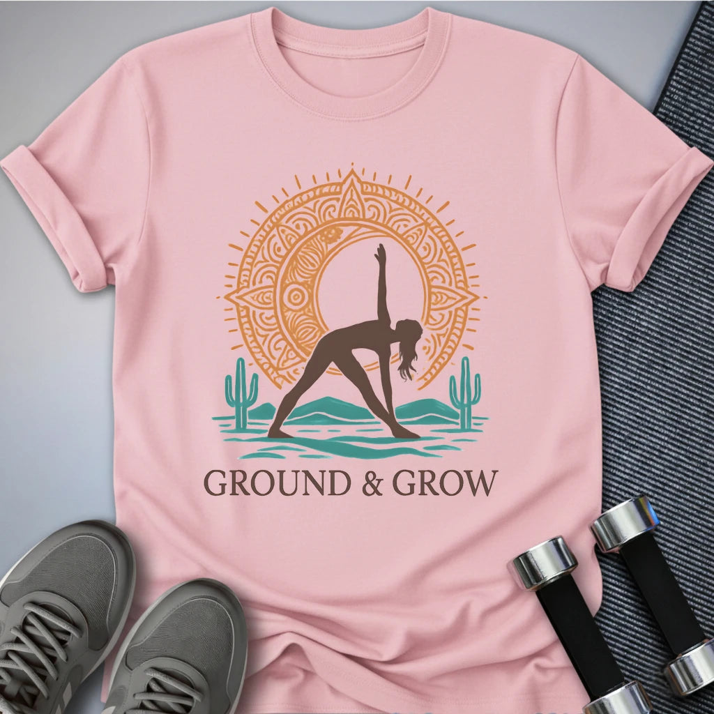 Printify T-Shirt Pink / S Ground & Grow T-Shirt