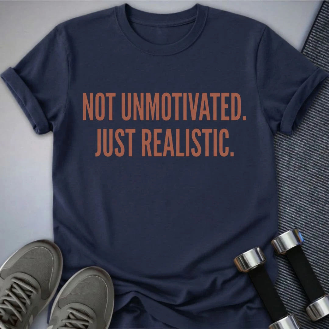 Printify T-Shirt S / Navy Just Realistic T-Shirt