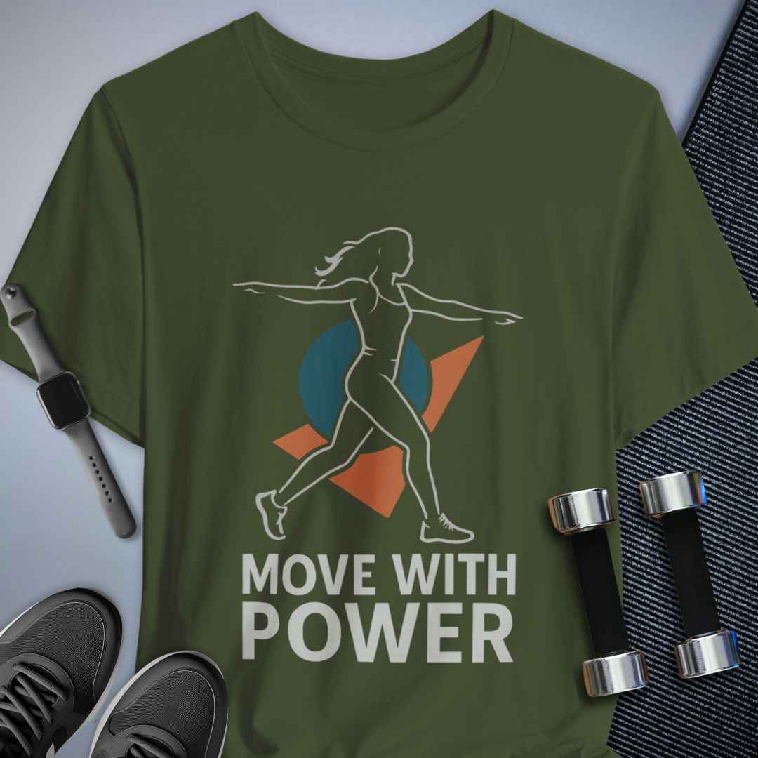Printify T-Shirt Military Green / S Retro Fitness T-Shirt