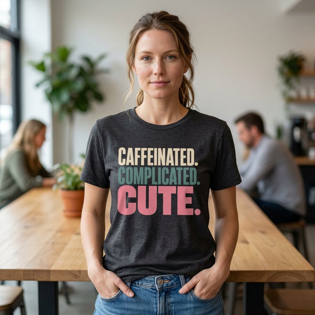 Printify T-Shirt Complicated & Cute T-Shirt