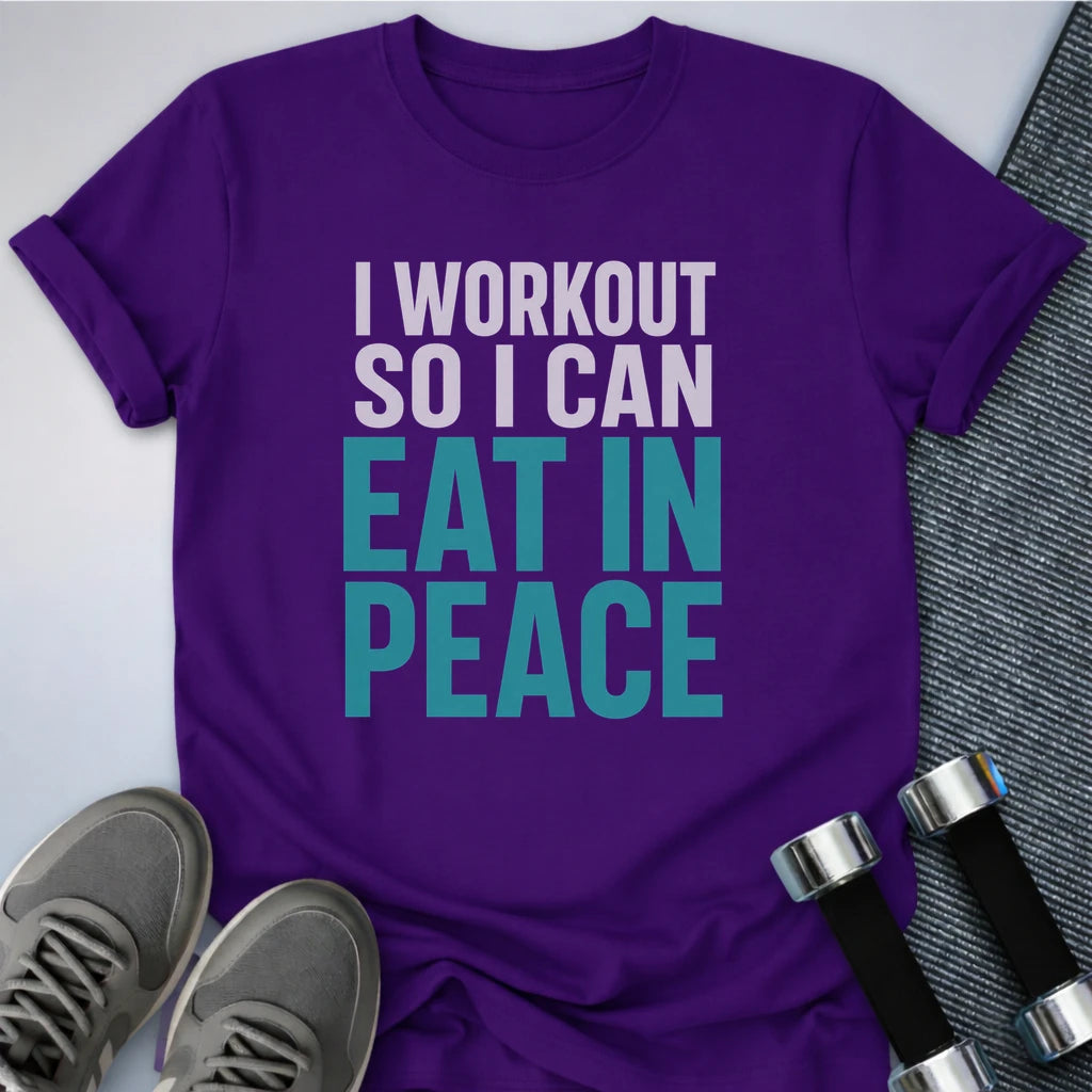 Printify T-Shirt S / Team Purple Eat In Peace T-Shirt