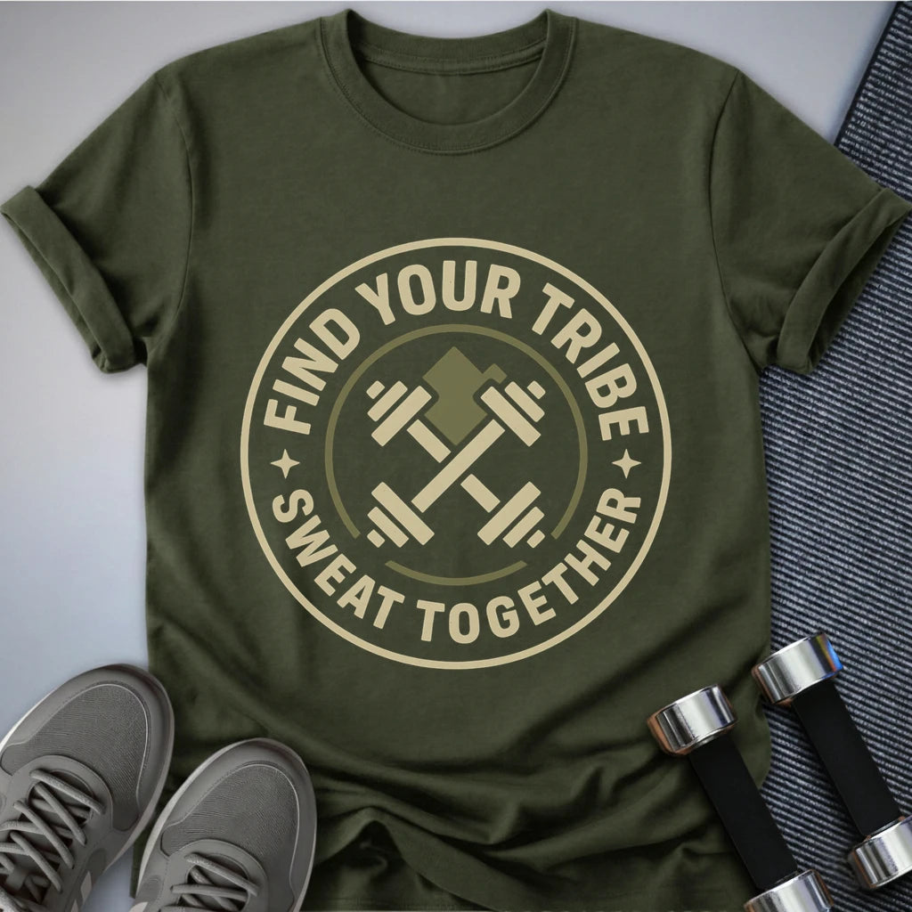 Printify T-Shirt Military Green / S Find Your Tribe T-Shirt