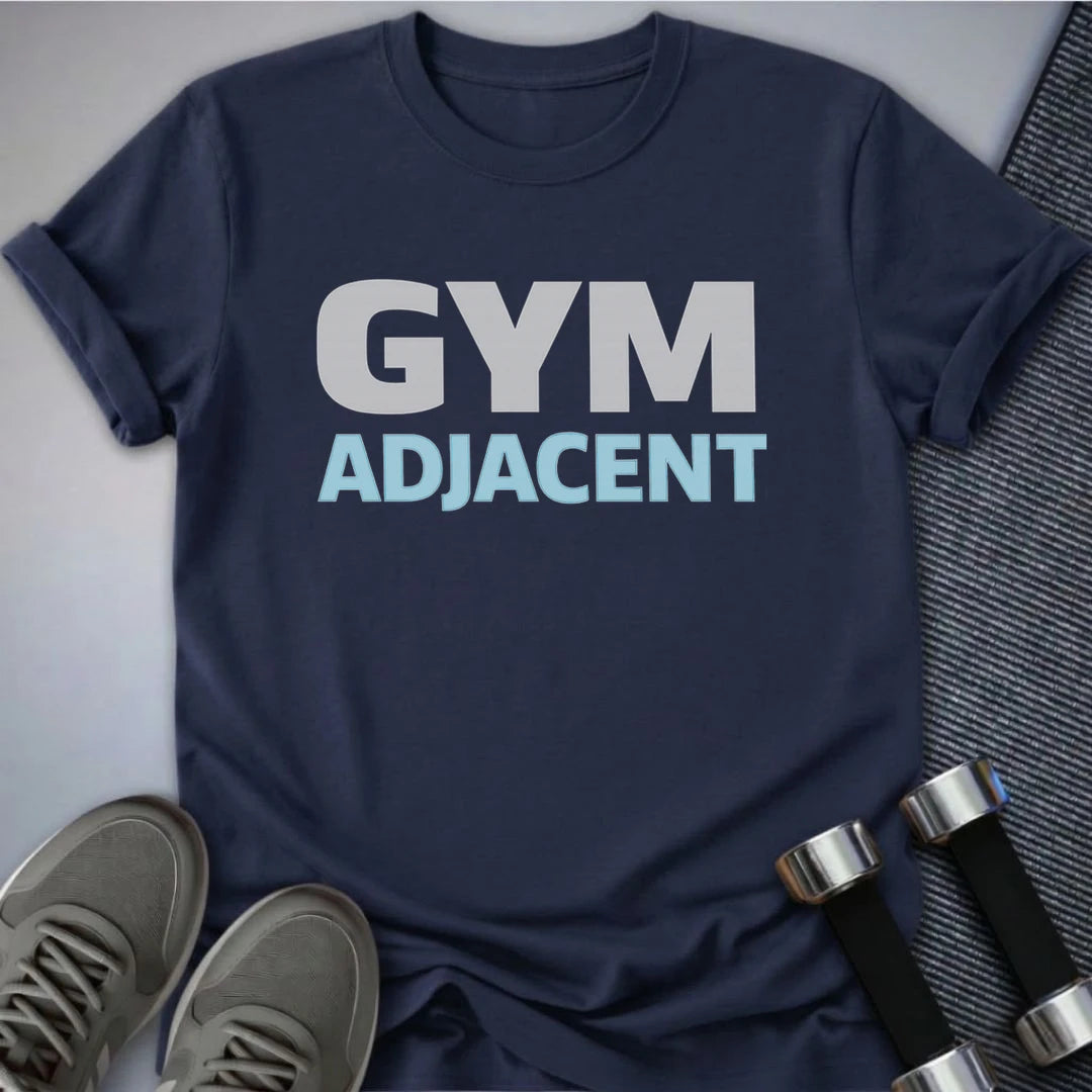 Printify T-Shirt XS / Navy Gym Adjacent T-Shirt