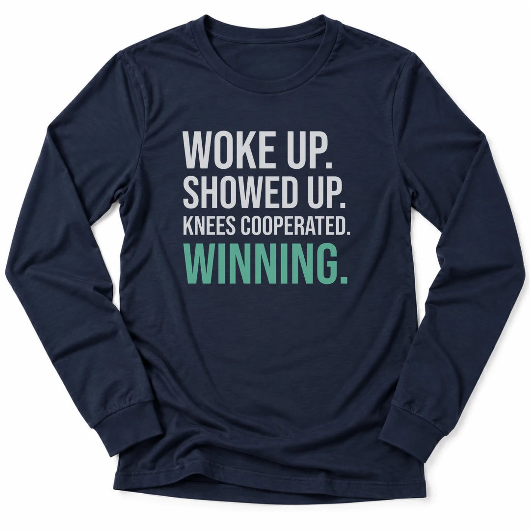 Printify Long-sleeve Navy / S Knees Cooperated Long Sleeve