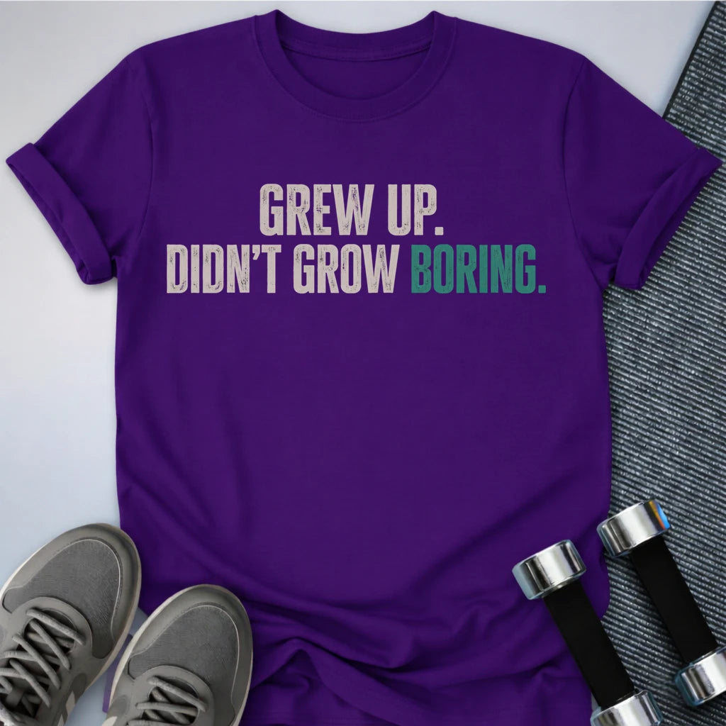 Printify T-Shirt S / Team Purple Never Boring T-Shirt