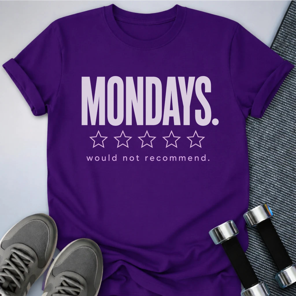 Printify T-Shirt S / Team Purple No for Monday T-Shirt