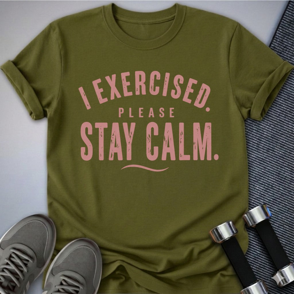 Printify T-Shirt Olive / S Stay Calm T-Shirt
