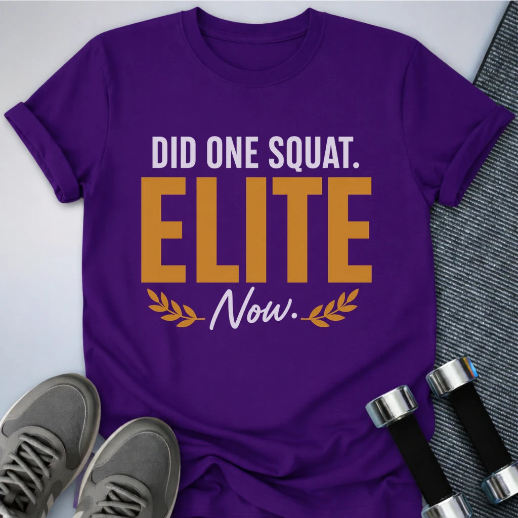 Printify T-Shirt S / Team Purple One Elite Squat T-Shirt