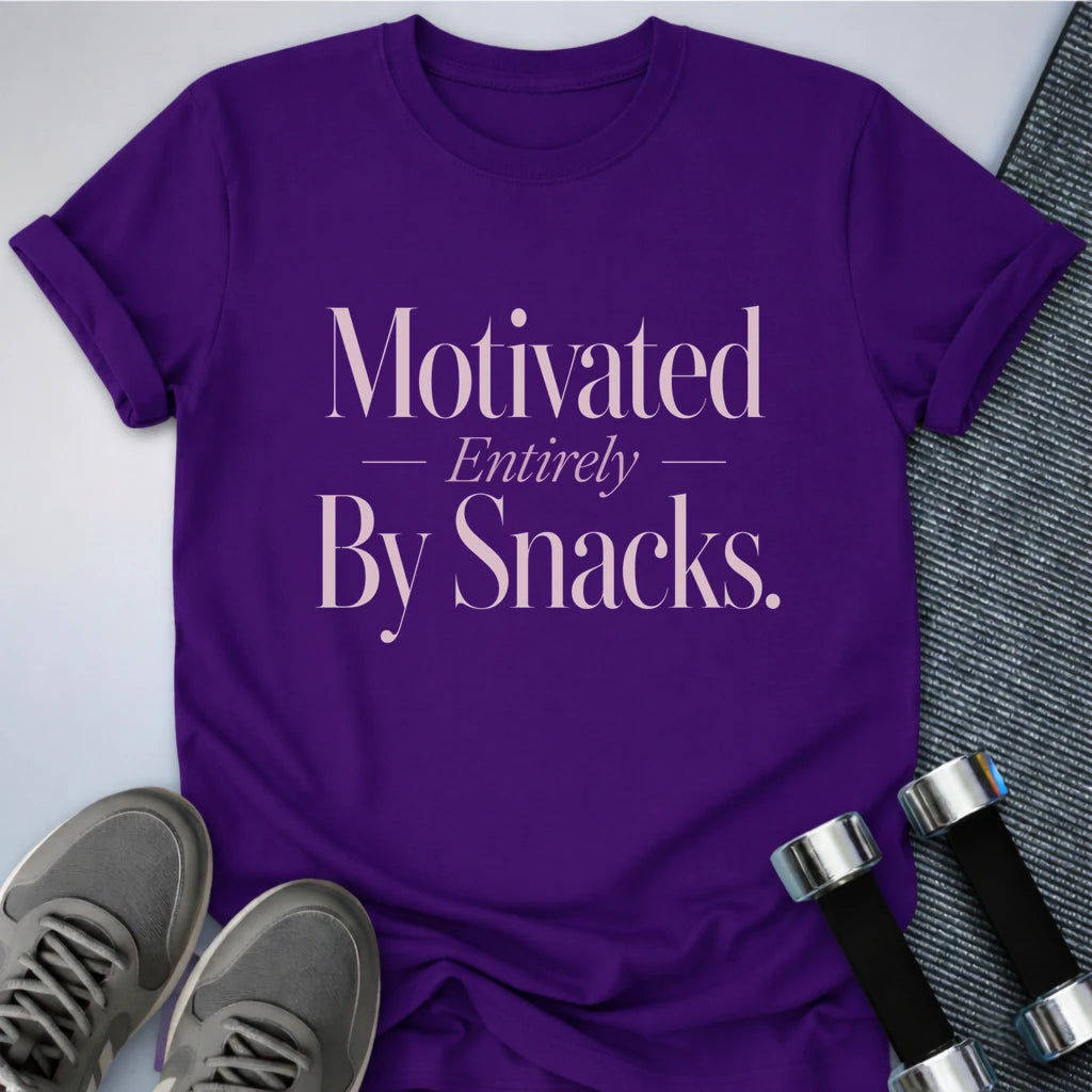 Printify T-Shirt S / Team Purple Snack Motivation T-Shirt