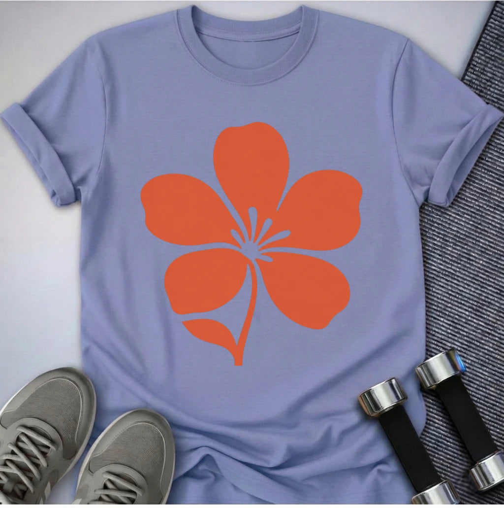Printify T-Shirt S / Lavender Blue Soft Strenght Floral T-Shirt