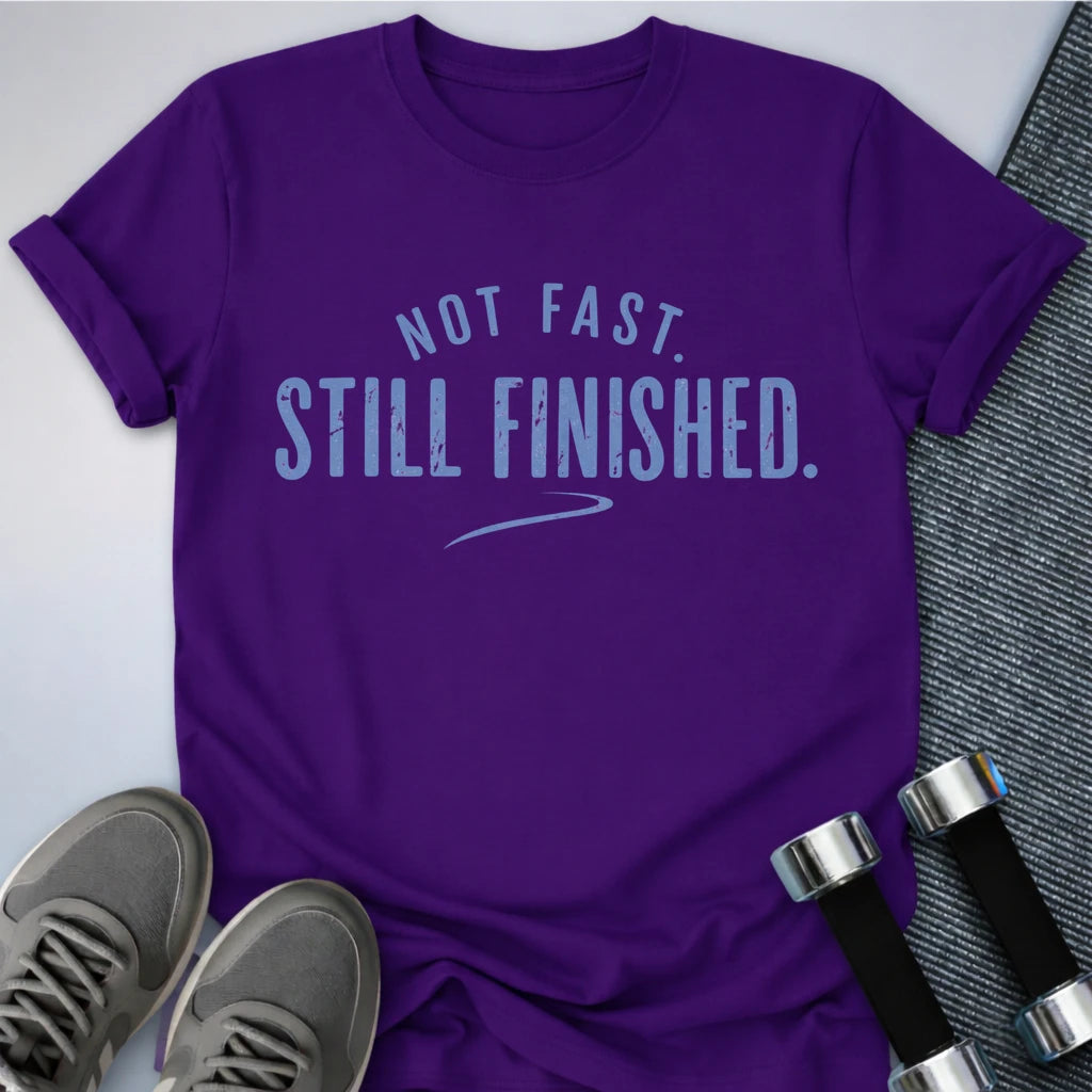 Printify T-Shirt Team Purple / S Still Finished T-Shirt