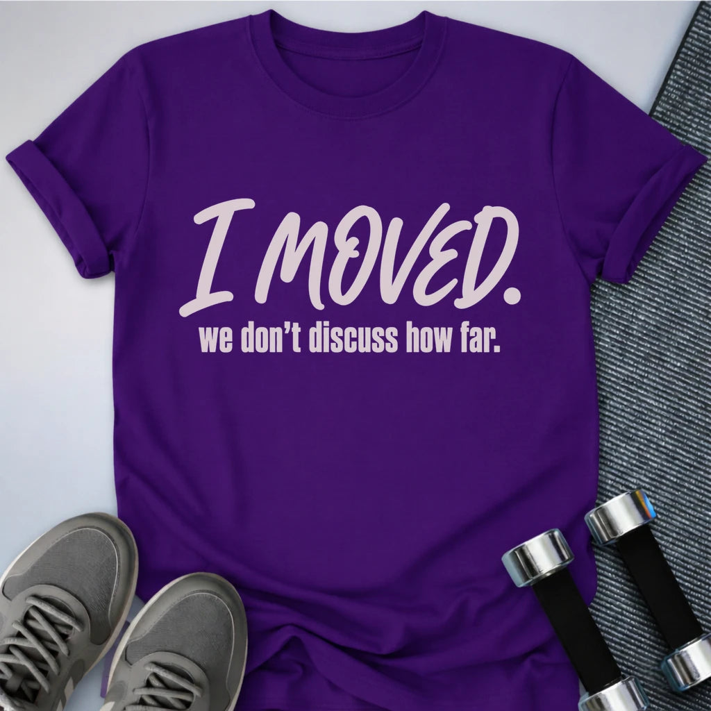 Printify T-Shirt S / Team Purple I Moved T-Shirt