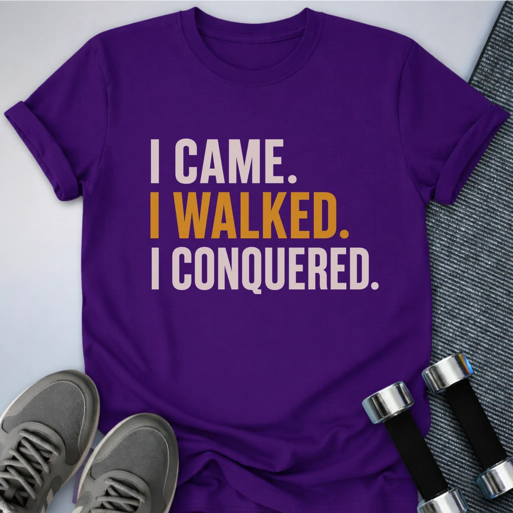 Printify T-Shirt S / Team Purple Walked & Conquered T-Shirt
