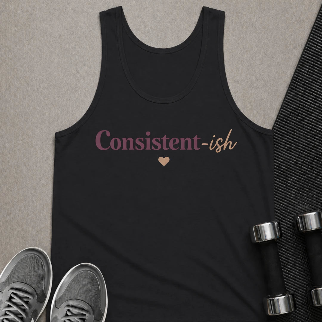 Printify Tank Top XS / Black Consistent-ish - Tank Top