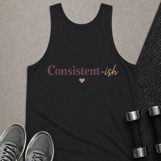 Printify Tank Top XS / Black Consistent-ish - Tank Top