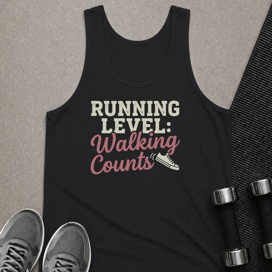 Printify Tank Top XS / Black Running Level: - Tank Top