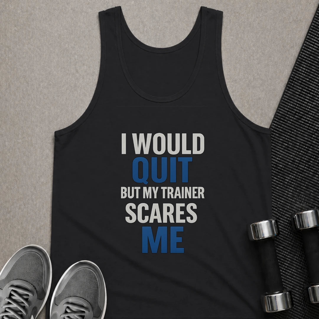 Printify Tank Top XS / Black No Quitting T-Shirt Tank Top