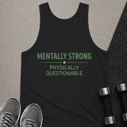 Printify Tank Top XS / Black Mentally Strong - Tank Top