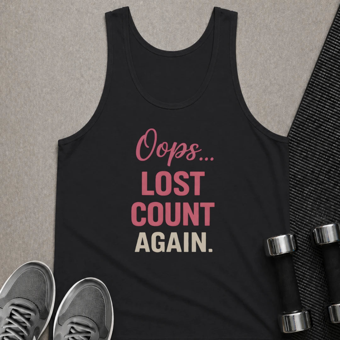 Printify Tank Top XS / Black Oops Lost Cont - Tank Top