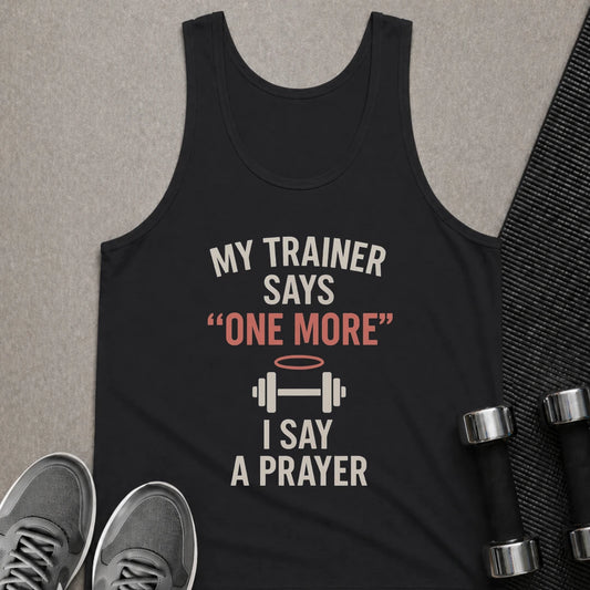 Printify Tank Top XS / Black Just One More - Tank Top