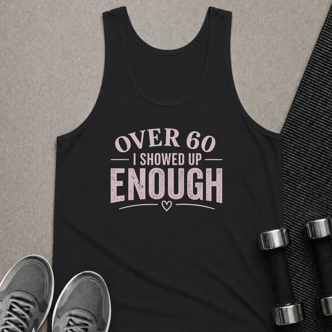 Printify Tank Top XS / Black 60 & Showed Up - Tank Top