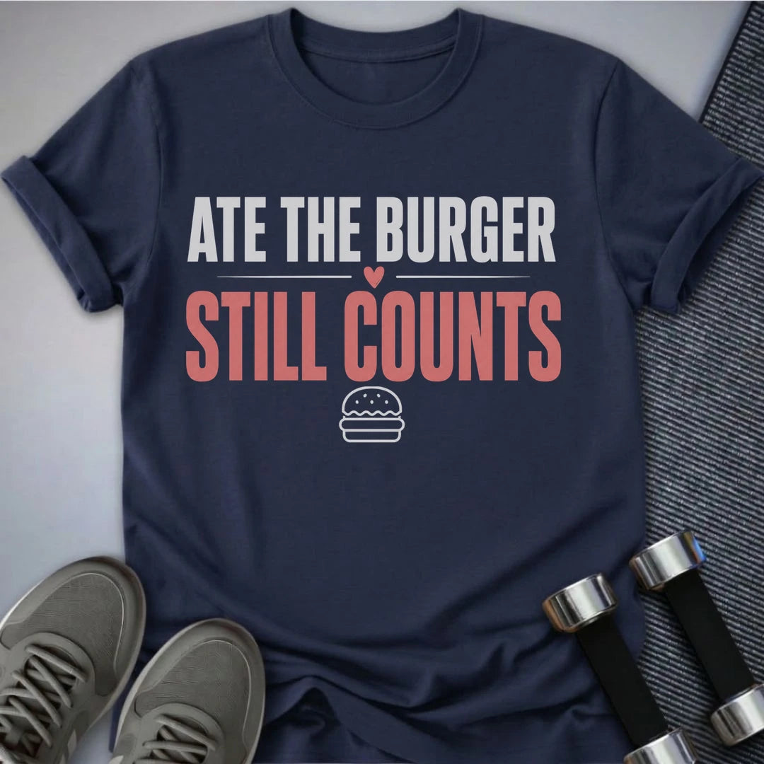 Printify T-Shirt XS / Navy Ate The Burger T-Shirt