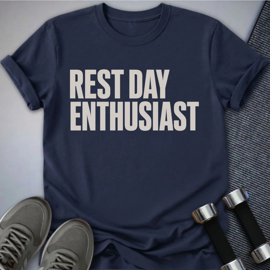 Printify T-Shirt XS / Navy Rest Day Enthusiast T-Shirt