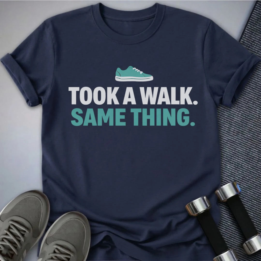 Printify T-Shirt Navy / S Took A Walk T-Shirt