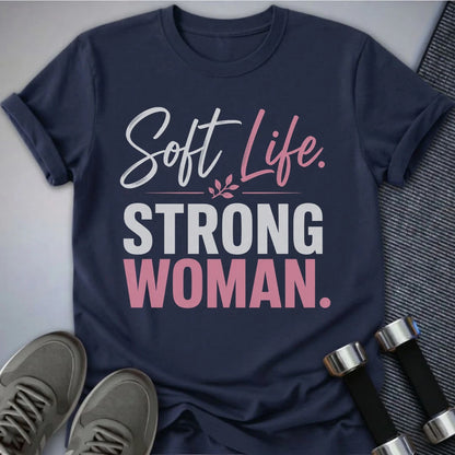 Printify T-Shirt S / Navy Soft Life T-Shirt
