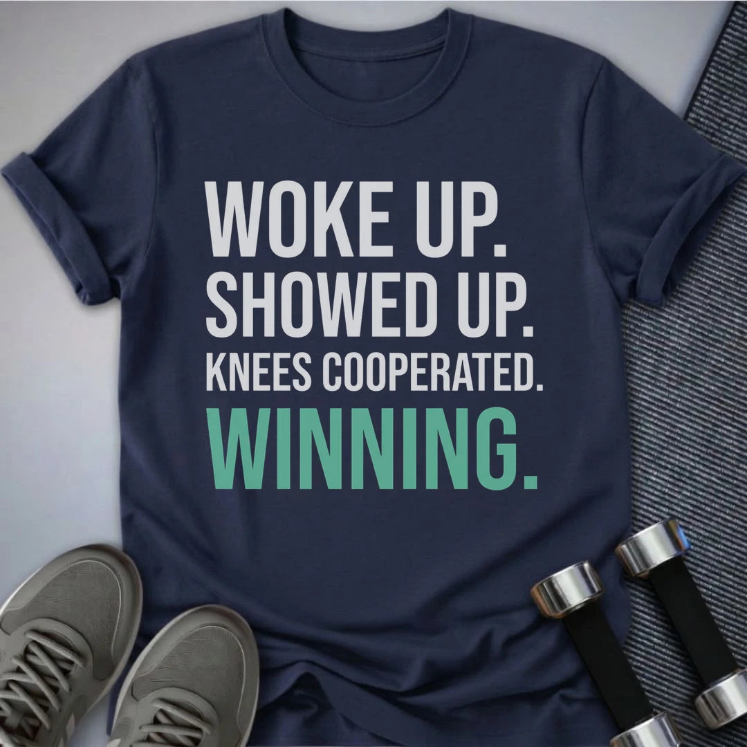 Printify T-Shirt S / Navy Knees Cooperated T-Shirt