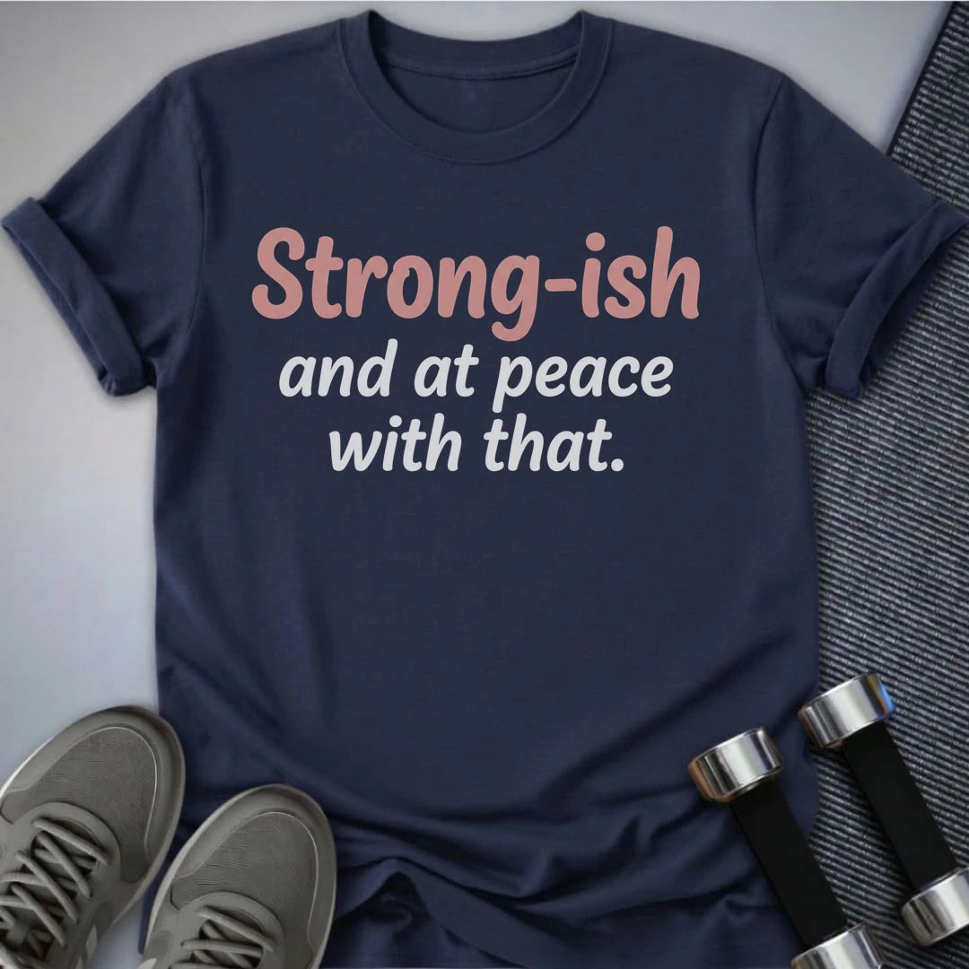 Printify T-Shirt S / Navy Strong-ish Peace T-Shirt