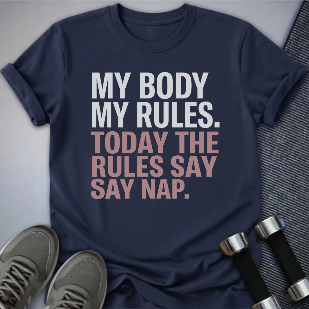 Printify T-Shirt S / Navy My Body Rules T-Shirt