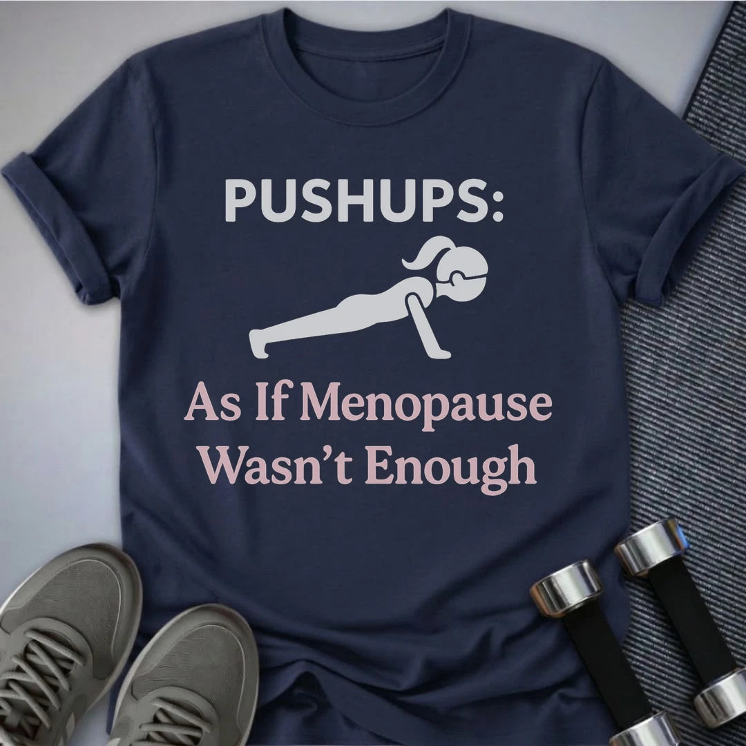 Printify T-Shirt Navy / S Funny Pushups T-Shirt