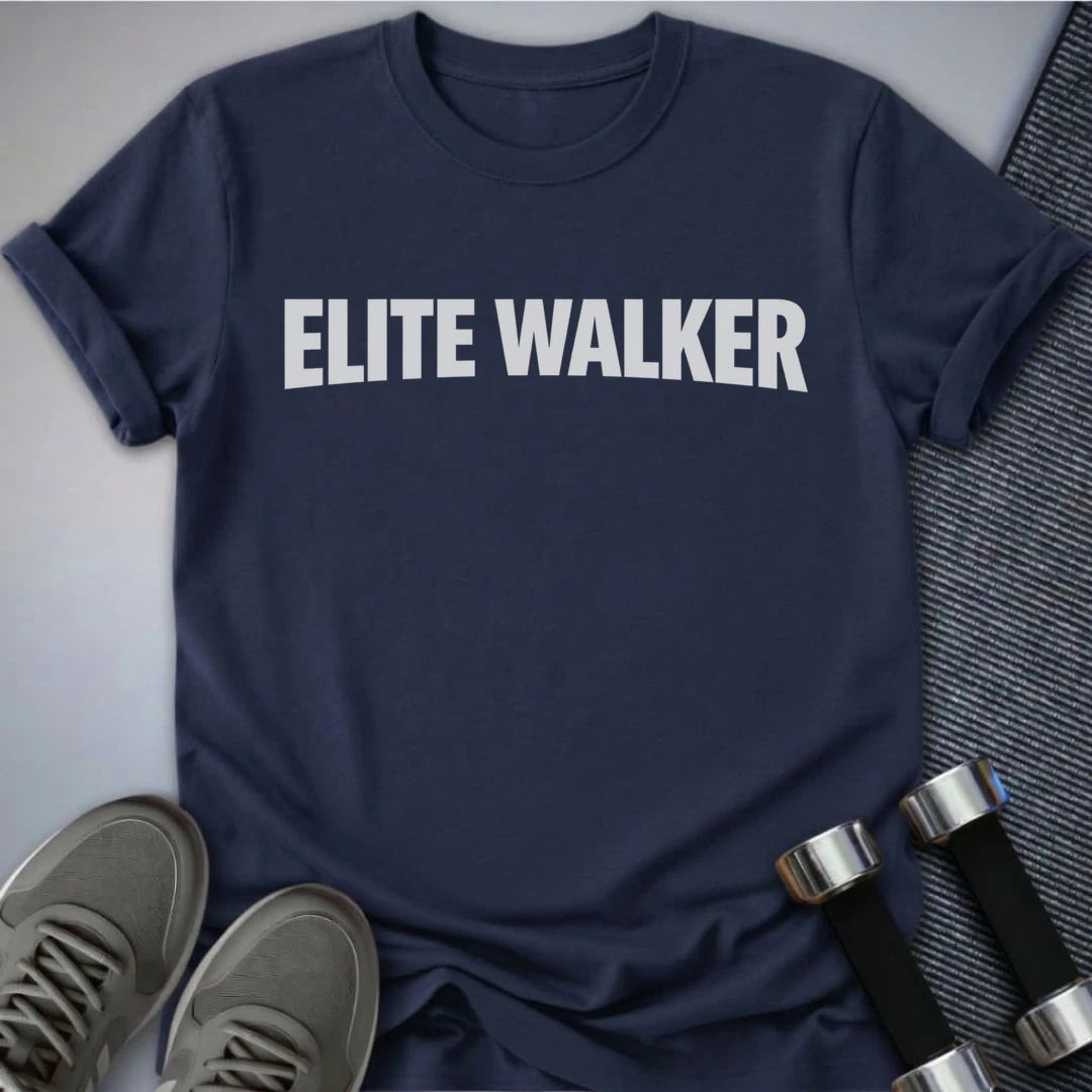 Printify T-Shirt Navy / S Elite Walker Here T-Shirt