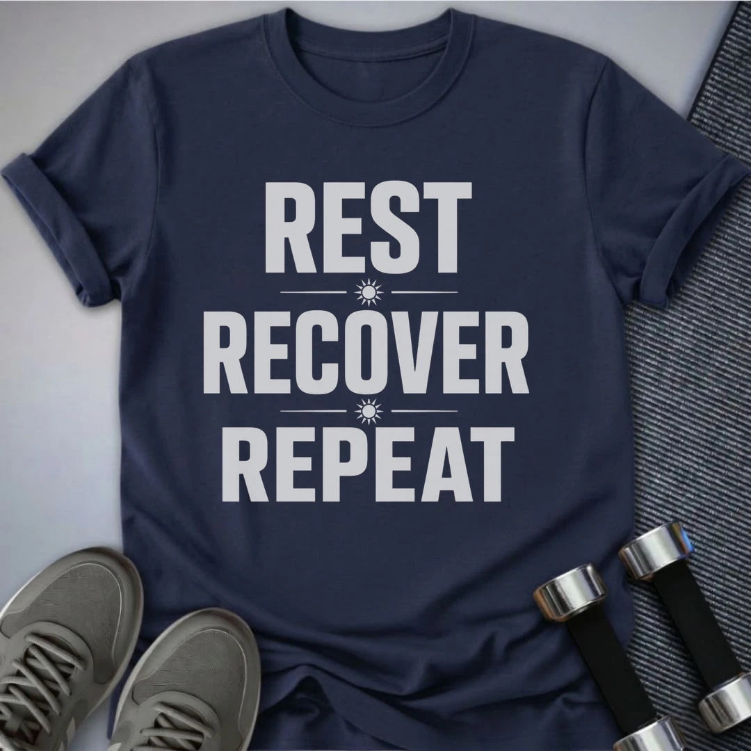 Printify T-Shirt XS / Navy Recover & Repeat T-Shirt