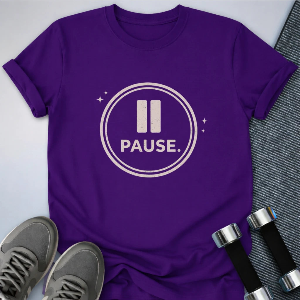 Printify T-Shirt Team Purple / S Pause T-Shirt